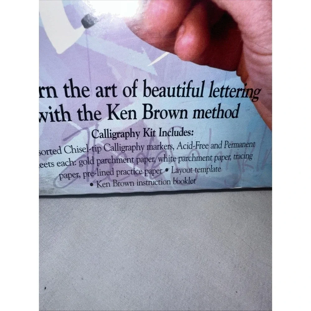 Calligraphy With Ken Brown  New & Sealed Markers, paper, Instruction Booklet
